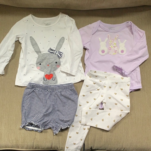 12 month Easter outfits, First Impressions tops and Carter’s bottoms - Picture 1 of 1